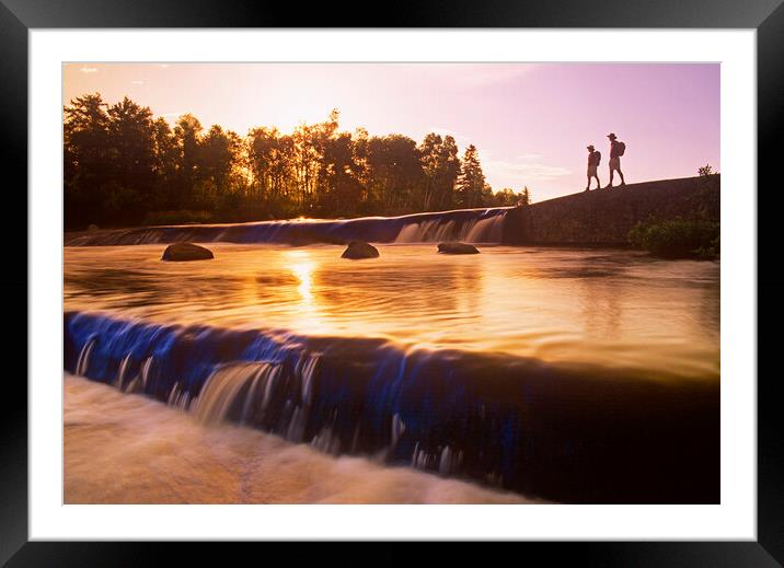 Morning Along the Waterfalls Framed Mounted Print by Dave Reede