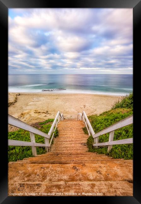 Let's Go Down To Windansea Framed Print by Joseph S Giacalone