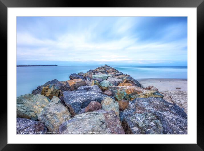 Runway To The Sea Framed Mounted Print by Joseph S Giacalone