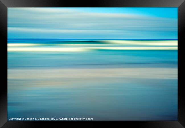 Soft Surf Abstract Framed Print by Joseph S Giacalone
