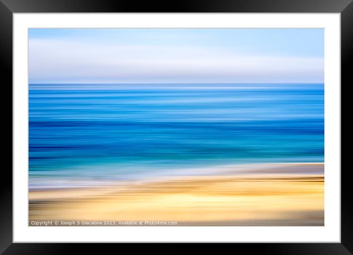 Golden Beach Coastal Abstract Framed Mounted Print by Joseph S Giacalone