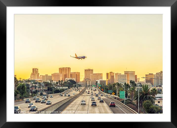 Commuting - Downtown San Diego Framed Mounted Print by Joseph S Giacalone