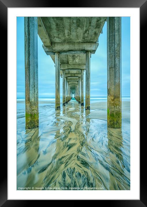 Patterns Under The Pier Framed Mounted Print by Joseph S Giacalone