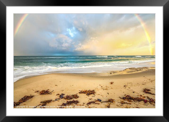 Part Of A Rainbow - La Jolla Coast Framed Mounted Print by Joseph S Giacalone
