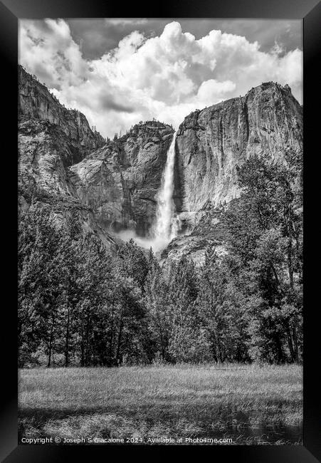 The Majestic Upper Yosemite Falls Framed Print by Joseph S Giacalone