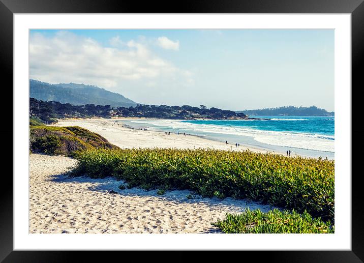 Carmel Beach Framed Mounted Print by Joseph S Giacalone