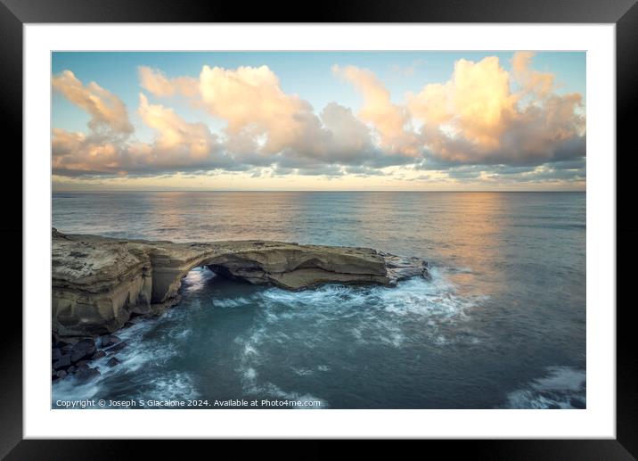 An Arch and A Sunrise Framed Mounted Print by Joseph S Giacalone