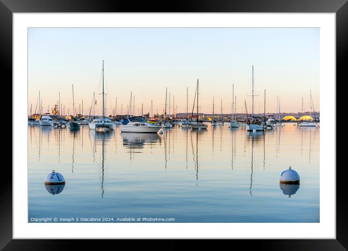 Sunrise Calm Reflections Framed Mounted Print by Joseph S Giacalone