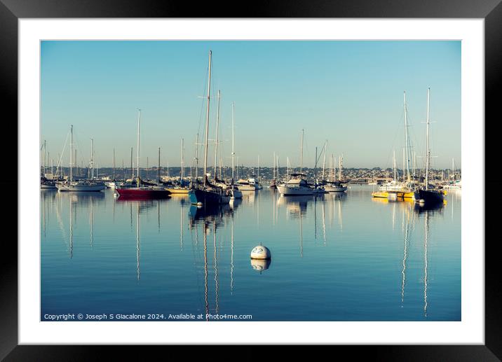 Perfect Nautical Reflections Framed Mounted Print by Joseph S Giacalone