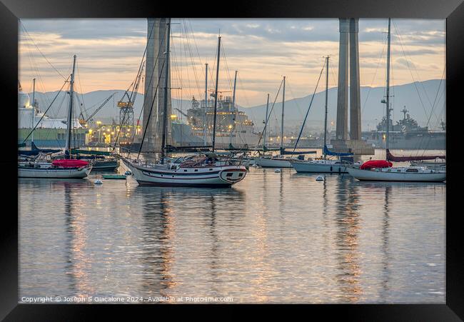 Nautical Morning - Coronado California Framed Print by Joseph S Giacalone