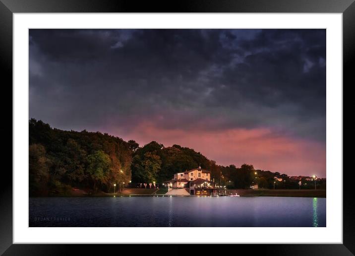 Small Hotel on the lake Framed Mounted Print by Dejan Travica