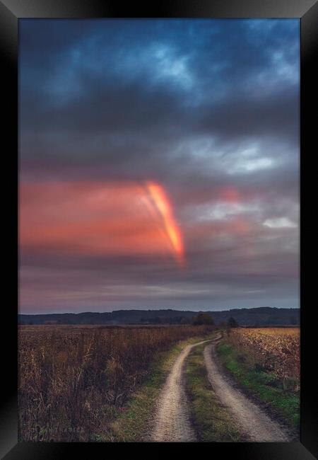 Evening rainbow Framed Print by Dejan Travica