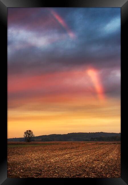 Sunset rainbow Framed Print by Dejan Travica