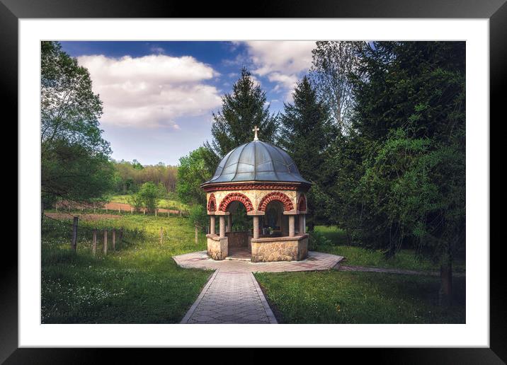 The healing water well of the Koporin monastery in Serbia Framed Mounted Print by Dejan Travica