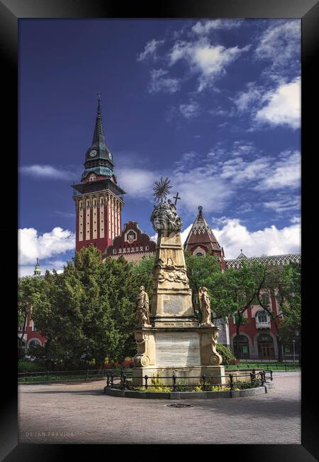 Holy Trinity monument in Subotica, Serbia Framed Print by Dejan Travica