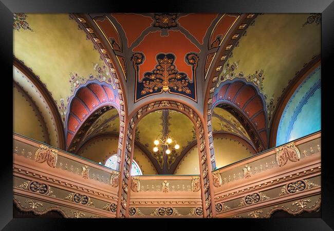 The vaults of the Subotica synagogue Framed Print by Dejan Travica
