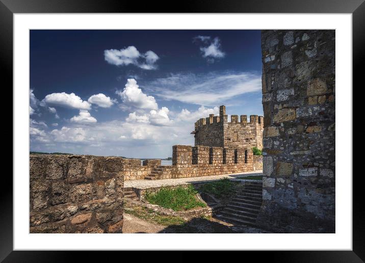On the walls of the Smederevo medieval fortress Framed Mounted Print by Dejan Travica