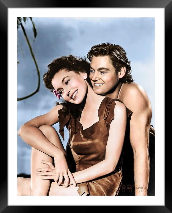 Tarzan and Jane. Johnny Weissmuller and Maureen O  Framed Mounted Print by Dejan Travica