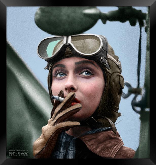  Woman Airforce Service Pilot - WASP from WW 2 Framed Print by Dejan Travica