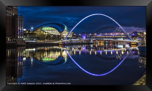 Newcastle & Gateshead Quayside Framed Print by Keith Dawson