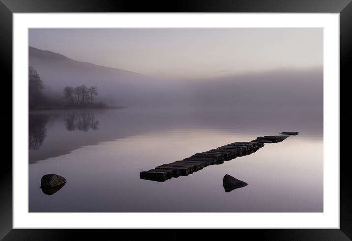 The Jetty in the Mist Framed Mounted Print by Colin Kerr