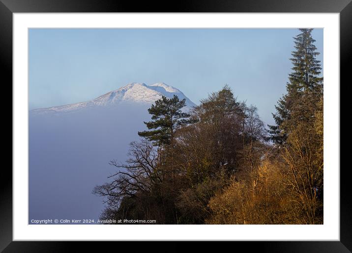 Tree tops and mountain tops Framed Mounted Print by Colin Kerr