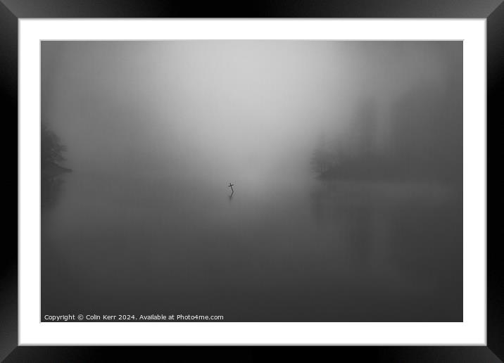 Cross on a foggy morning Framed Mounted Print by Colin Kerr