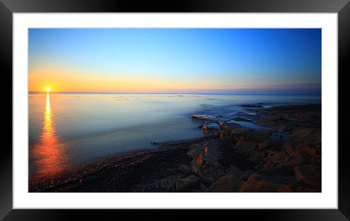 Cresswell beach,Northumberland Framed Mounted Print by CHRIS ANDERSON