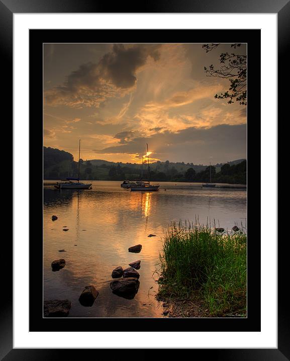 Lake Ullswater at dusk2 Framed Mounted Print by CHRIS ANDERSON
