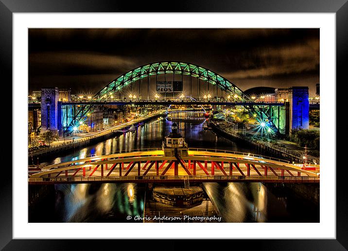  Tyne bridge Framed Mounted Print by CHRIS ANDERSON