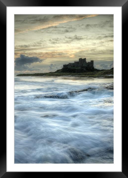 Bamburgh storm          Framed Mounted Print by CHRIS ANDERSON