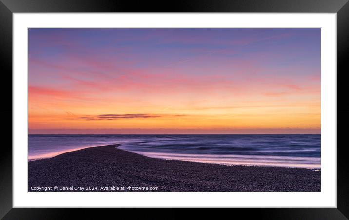 Shingle Street Sunrise  Framed Mounted Print by Daniel Gray