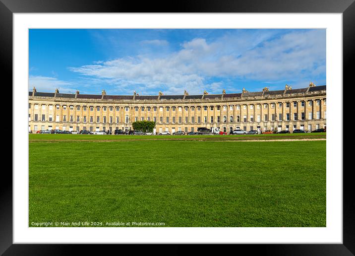 Royal Crescent Framed Mounted Print by Man And Life