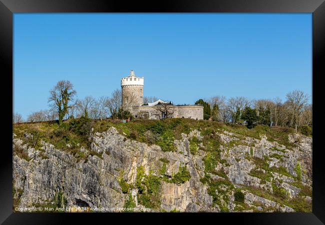 A castle on top of a rock Framed Print by Man And Life