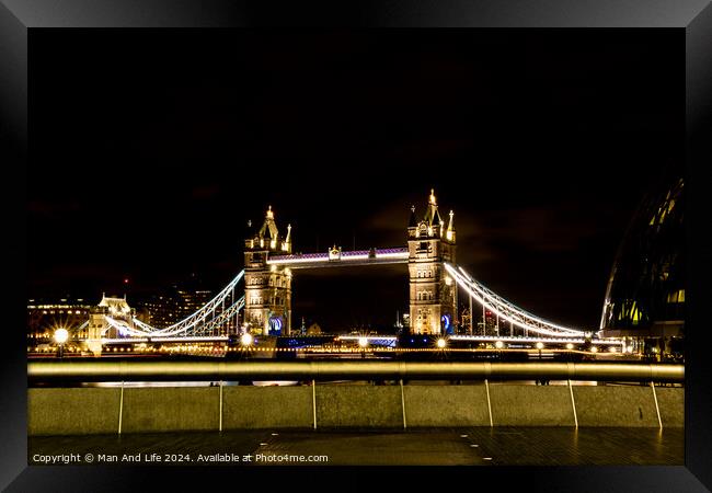 Tower Bridge Framed Print by Man And Life