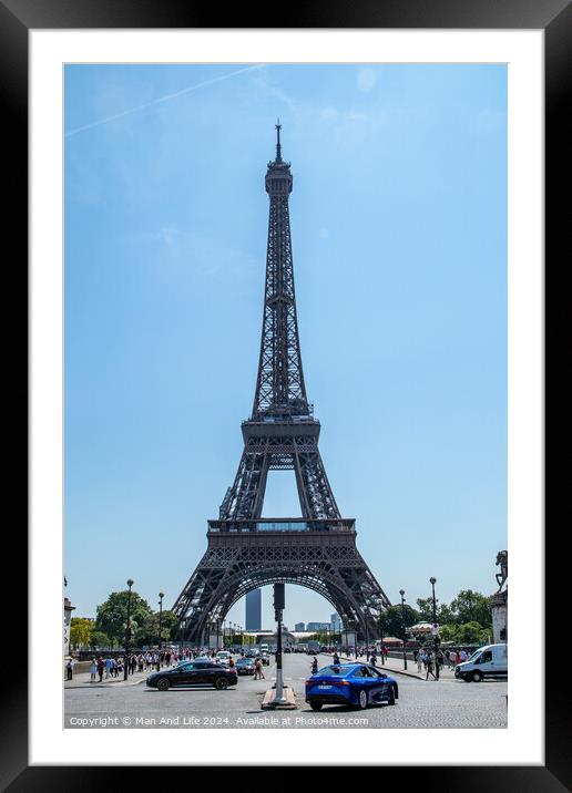 Eiffel Tower Framed Mounted Print by Man And Life