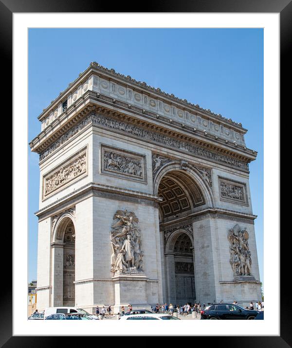 Arc de Triomphe Framed Mounted Print by Man And Life