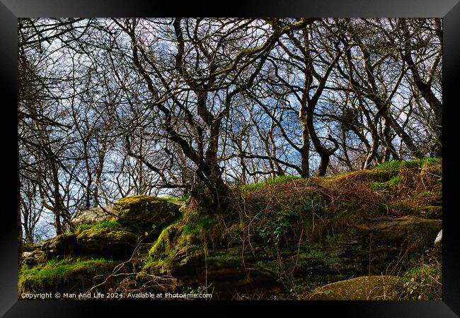 Landscape photo at Brimham Rocks, in North Yorkshire Framed Print by Man And Life