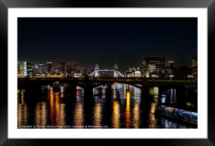 Reflections of a City Framed Mounted Print by Adrian Victory-Daly