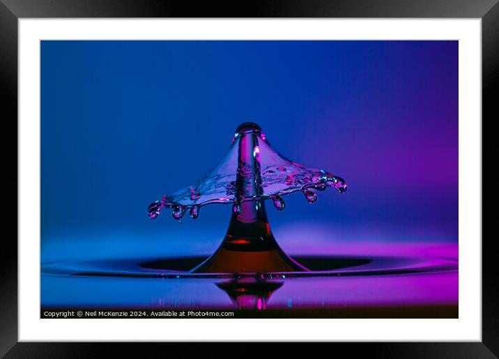 Waterdrop umbrella  Framed Mounted Print by Neil McKenzie