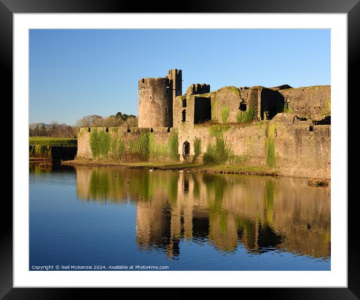 Caerphilly Castle  Framed Mounted Print by Neil McKenzie