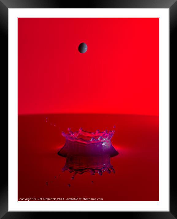 Splash bowl Framed Mounted Print by Neil McKenzie