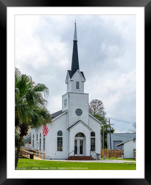 Historic St. Mary's Catholic Church in Kenner, LA, USA Framed Mounted Print by William Morgan