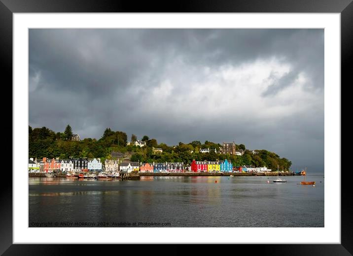 Tobermory Isle of Mull Scotland Framed Mounted Print by ANDY MORROW