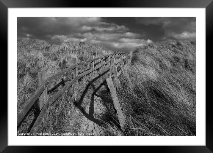 Path through the dunes Framed Mounted Print by Paul Edney