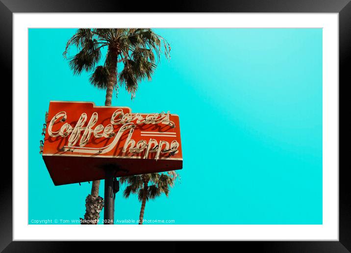 Cora's Coffee Shoppe Sign Framed Mounted Print by Tom Windeknecht