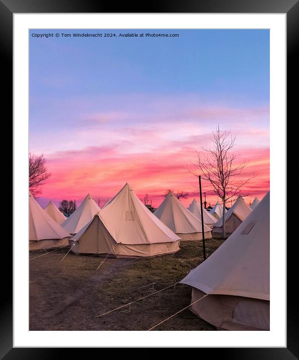 Tents in Marfa, Texas Framed Mounted Print by Tom Windeknecht