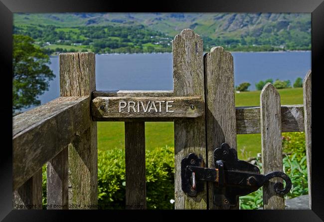 Private access at Brantwood on Coniston Water. Framed Print by Phil Brown
