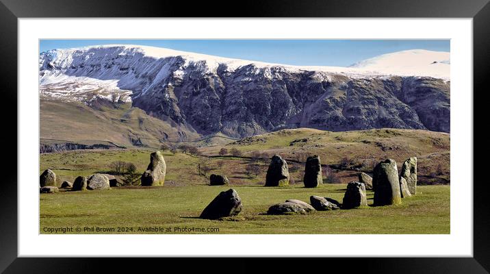 Castlerigg Stone Circle, Keswick,Cumbria. Framed Mounted Print by Phil Brown