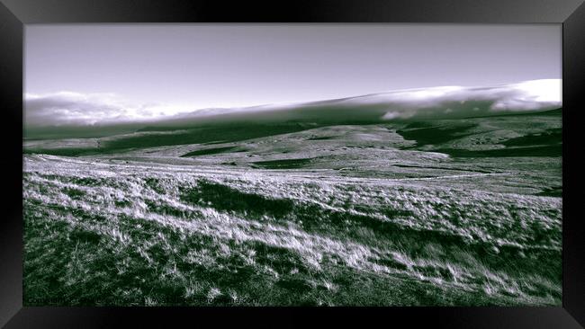 Clouds rolling over Wild Boar Fell in the Yorkshire Dales Framed Print by Phil Brown